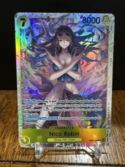 Bandai One Piece CCG Nico Robin EB03-055 Super Rare Full Art Holo Character Card - Image 3