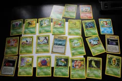 Vintage WOTC Pokemon Card Rare Lot - Base Set 2 - Lot of 24 - Rare C/U - Grass - Image 1