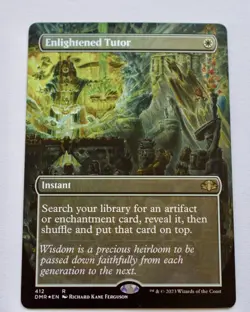 Enlightened Tutor (Borderless) Dominaria Remastered Foil - NM - MTG - Image 1