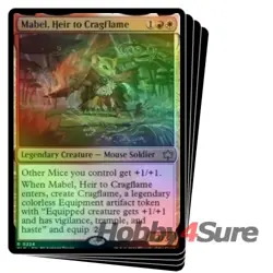 Foil Mabel, Heir To Cragflame X4 M/NM Magic: The Gathering MTG Bloomburrow - Image 1