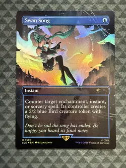 MTG Swan Song #1591 Rainbow Foil Rare Secret Lair Drop Series (SLD) - Image 2
