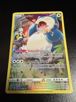 Full Art - Snorlax Pokemon Sword & Shield Lost Origin Trainer Gallery #TG10 - Image 1