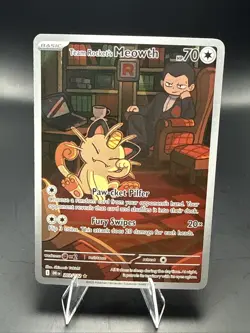 Pokemon Team Rocket's Meowth 203/182 Sv10: Destined Rivals Holo - Image 1