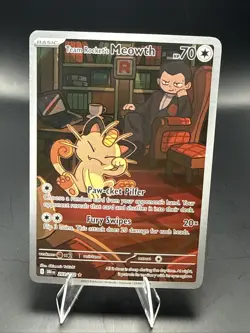 Pokemon Team Rocket's Meowth 203/182 Sv10: Destined Rivals Holo - Image 2