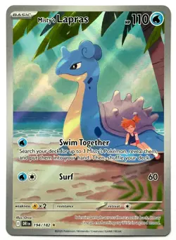 Misty's Lapras 194/182 - Pokemon TCG - Destined Rivals Illustration Rare Holo - Image 1