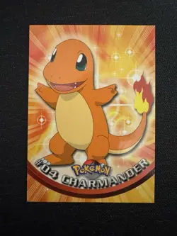 Charmander #4 1999 Topps Pokemon TV Animation Edition Series 1 Blue Logo - Image 1