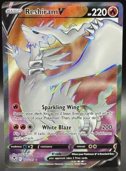 Reshiram V (Full Art) - SWSH12: Silver Tempest 172/195 - Pokemon TCG - NM - HOLO - Image 1