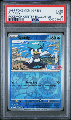 Psa 9 Pokemon Quaxly Pokemon Center Stamp #50 English Exclusive Horizons SSP MT - Image 1
