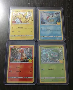 Pokemon McDonald's 25th Anniversary Pikachu Squirtle Charmander Bulbasaur HOLO - Image 1