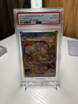 PSA 10 Pokemon Flareon ex SAR 202/187 Terastal Festival sv8a Japanese Gem Mint - Image 1