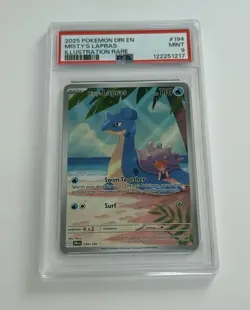 2025 Pokemon Destined Rivals Misty’s Lapras #194 Illustration Rare PSA 9 Mint - Image 1