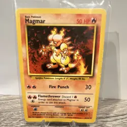 Wizards Magmar 36/102 Base Set Regular Uncommon Basic 50 HP Pokemon TCG - Image 1