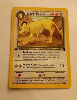 Pokemon TCG Team Rocket 1st Edition 42/82 Dark Persian NM-Mint Never Played - Image 1