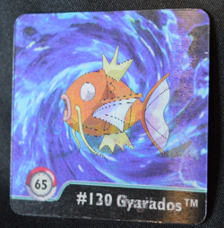 Vintage 1999 Pokemon Artbox Action Flipz Series One #65: Magikarp - Gyarados - Image 1