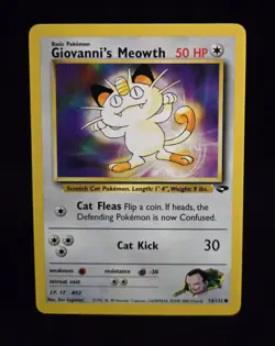 Pokemon TCG - GIOVANNI'S MEOWTH - #74 - UNLIMITED - GYM CHALLENGE (2000) - LP/NM - Image 1