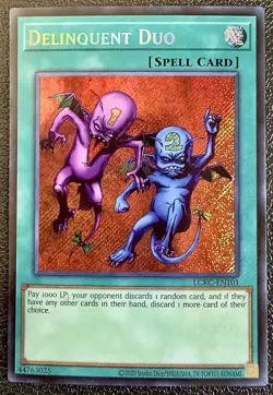 Yugioh Delinquent Duo LCKC-EN101 Secret Rare Mint Condition Unlimited - Image 1