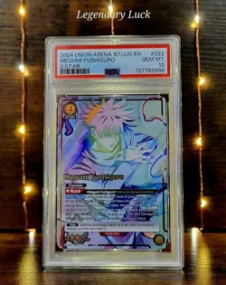Union Arena Megumi Fushiguro UE03BT/JJK-1-022 2 Star SR** English PSA 10 - Image 1