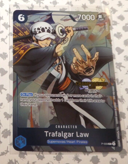 One Piece Card Game English Championship Carte Holo Foil Trafalgar Law P-009 Alt - Image 1