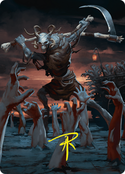 Blasphemous Edict Art Card (35/54) (Gold-Stamped Signature) [Foundations Art Ser - Image 1