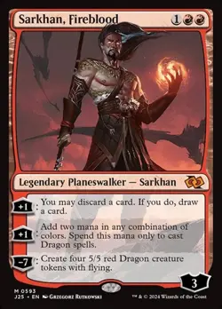 Sarkhan, Fireblood J25 NM MTG - Image 1