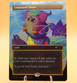 Command Tower | #7064 | Rare | Borderless Rainbow Foil | Furby | Secret Lair - Image 1