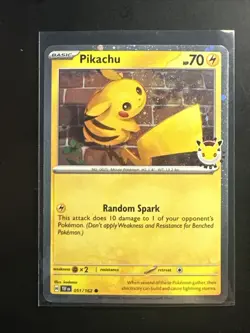 Pikachu 2026 Pokemon Day Stamp 051/162 Temporal Forces - Promo Cosmos Holo NM-M - Image 1
