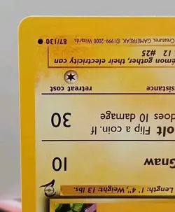 Pikachu 087/130 Base Set 2 Regular Pokemon Vintage NEAR MINT - Image 4