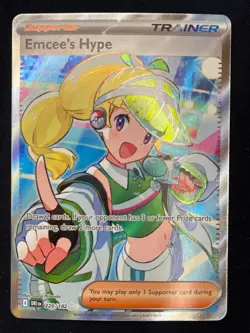 Pokemon Emcee's Hype Ultra Rare SV10: Destined Rivals 220/182 NM - Image 1
