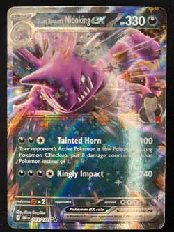 Pokemon Team Rocket's Nidoking ex - Double Rare SV10: Destined Rivals 119/182 NM - Image 1