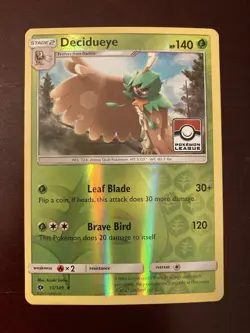 Decidueye 11/149 Reverse Holo Pokemon League Promo TCG Card - Image 1