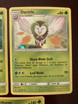 Decidueye SM55 Black Star Promo & Dartrix 10/149 & Rowlet 9/149 Pokemon TCG Card - Image 3