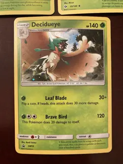 Decidueye SM55 Black Star Promo & Dartrix 10/149 & Rowlet 9/149 Pokemon TCG Card - Image 4