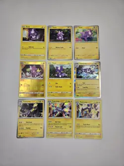 Lot of 9 Toxel Toxtricity Various Pokemon Collection Reverse Holo Rare - Image 2