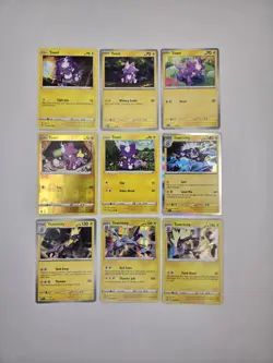 Lot of 9 Toxel Toxtricity Various Pokemon Collection Reverse Holo Rare - Image 3
