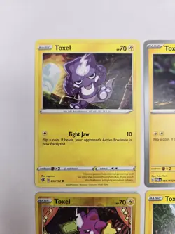 Lot of 9 Toxel Toxtricity Various Pokemon Collection Reverse Holo Rare - Image 4
