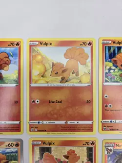 Lot of 9 Vulpix Ninetales Various Pokemon Collection Reverse Holo Rare - Image 4
