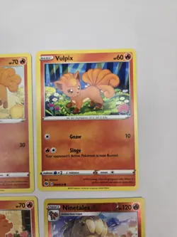 Lot of 9 Vulpix Ninetales Various Pokemon Collection Reverse Holo Rare - Image 5