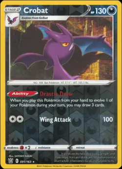 Pokemon - Crobat #091/163 - SWSH05: Battle Styles Reverse Holo - Image 1