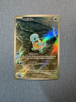 Pokemon TCG Squirtle Illustration Rare Card 170/165 Scarlet & Violet 151 English - Image 1