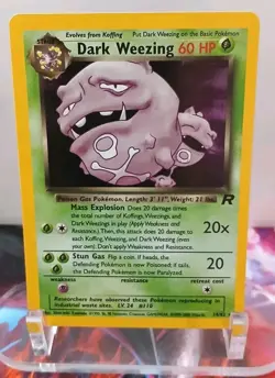 Dark Weezing 14/82 Team Rocket Holo Pokemon Vintage NEAR MINT - Image 1