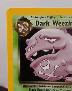Dark Weezing 14/82 Team Rocket Holo Pokemon Vintage NEAR MINT - Image 2