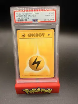 Pokemon Lightning Energy Base Set Shadowless 1st Edition #100 PSA 10 Gem Mint - Image 1