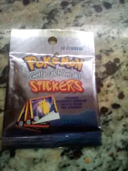 Pokemon Stickers Gotta Catch 'em All! 1999 Series 1 Sealed Pack with 10 stickers - Image 4