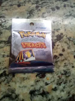 Pokemon Stickers Gotta Catch 'em All! 1999 Series 1 Sealed Pack with 10 stickers - Image 5