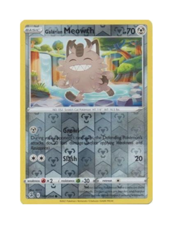 Pokemon - Galarian Meowth - 180/264 - Reverse Holo - Fusion Strike - NM/M - Image 1