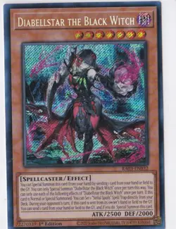 Yugioh Diabellstar the Black Witch RA03-EN032 Secret Rare 1st Ed NM - Image 1