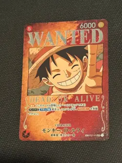 ONE PIECE Card Game Monkey D. Luffy ST01-012 SR SP Wanted Mighty Enemies - Image 1