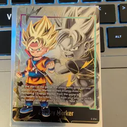 Dragon Ball Super Fusion World Energy Marker Card Gold E-17 Son Goku - Image 1
