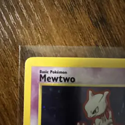 Pokemon Mewtwo Base Set Holo Rare Basic 60 HP 10/102 Card English - Image 2