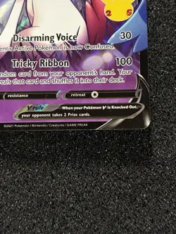 Dark Sylveon V SWSH134 25th Anniversary Promo Pokemon Card NM Pikachu Stamped 🐭 - Image 3